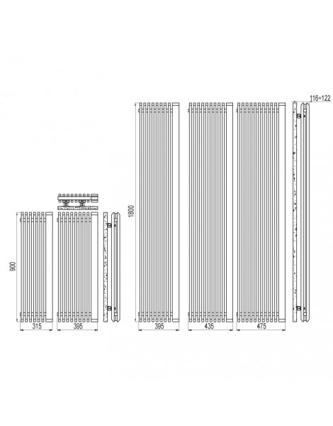 Radiador de Pared S&P 10N REF:A 1250W