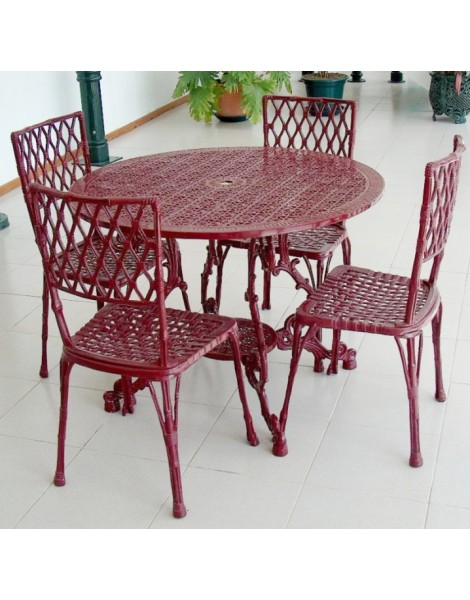 Conjunto de Jardín 4 sillas de en Fundido - Climalis